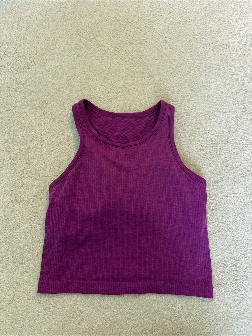 Women's Ribbed Tank Top - Deep Magenta